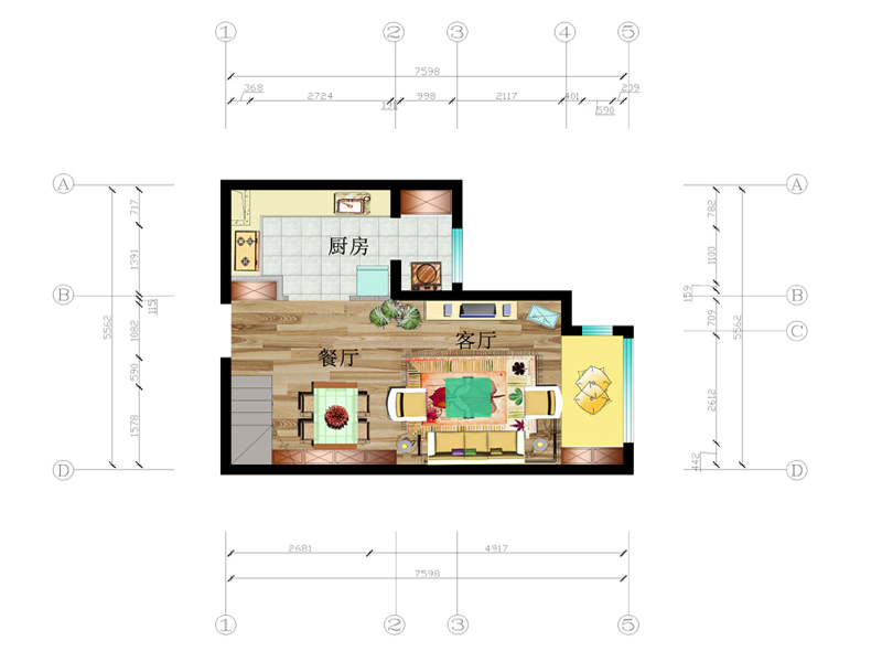 彩色户型图1