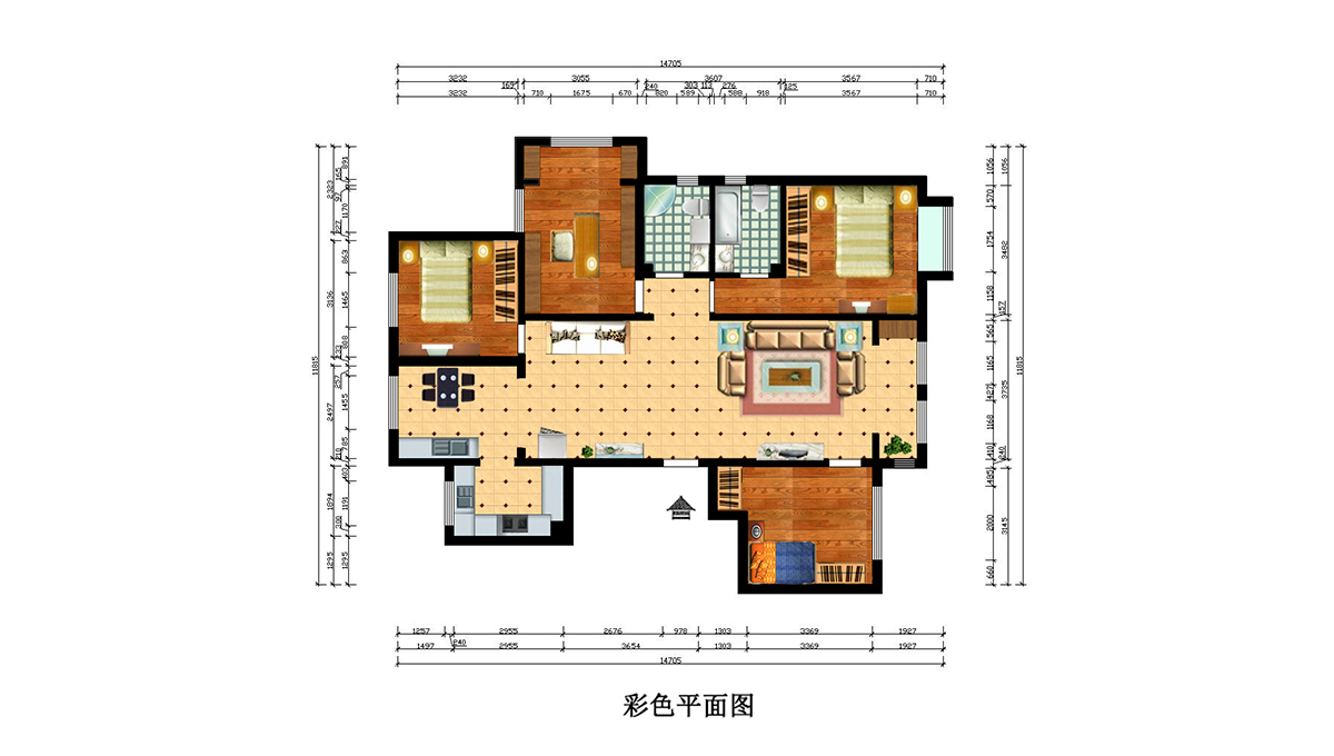 彩色平面布置图