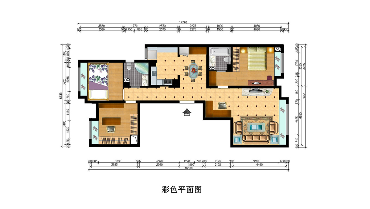 彩色平面部署图