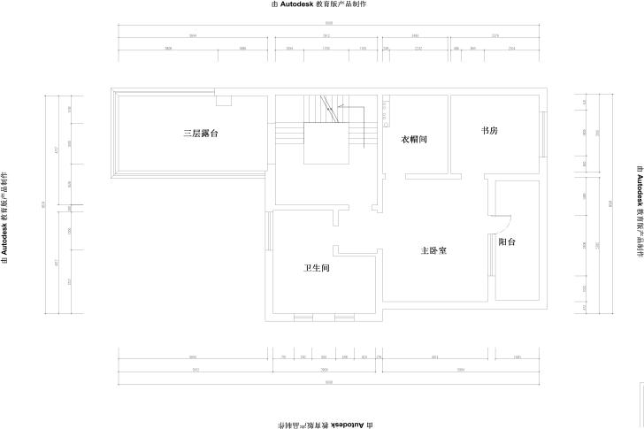 三层原始平面图