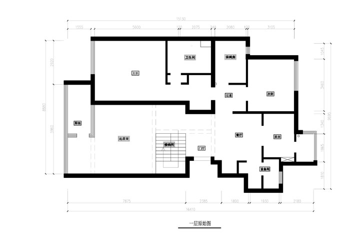 一层原始平面图