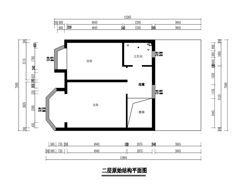 二层原始平面图