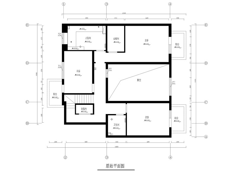 二层原shi平面图