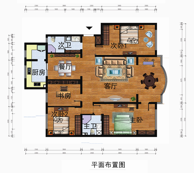 彩色户型图