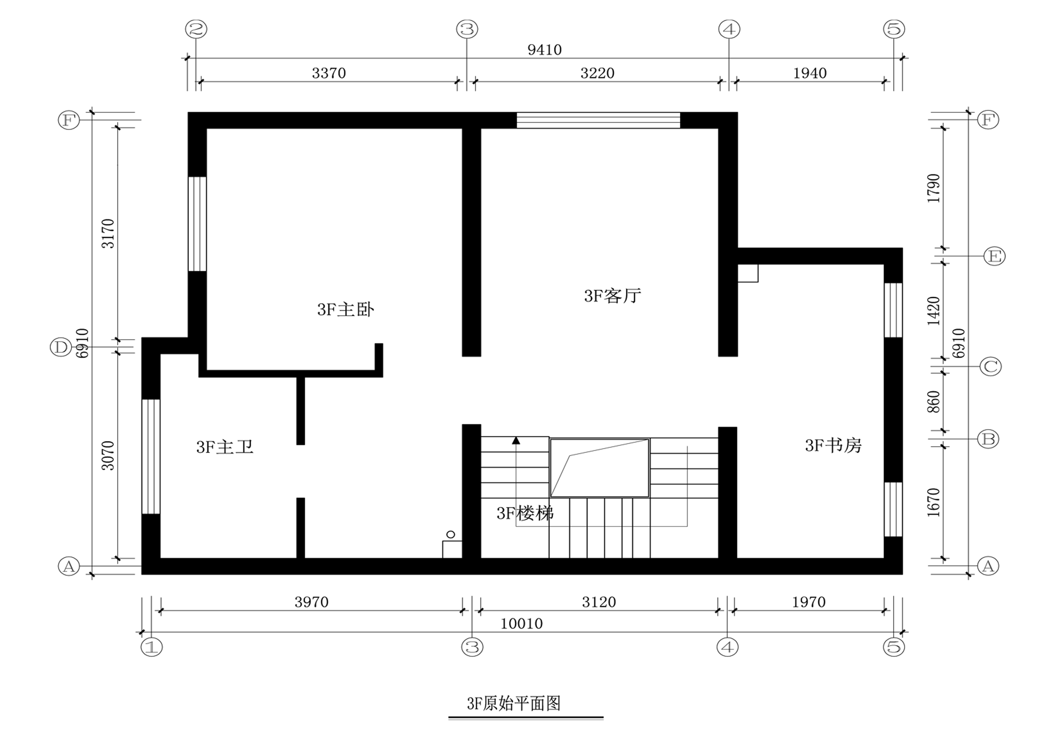 三层原始平面