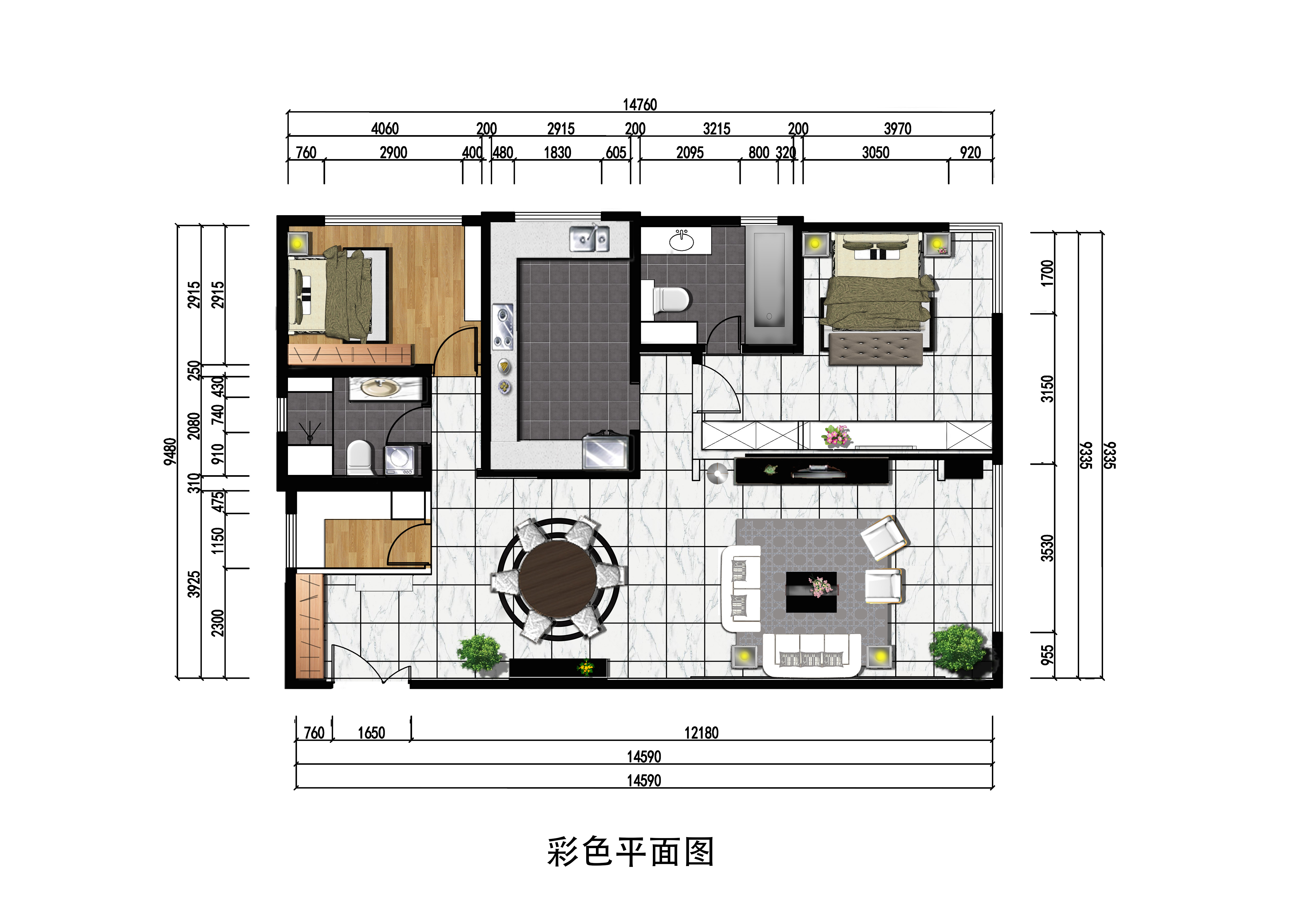 彩色平面图