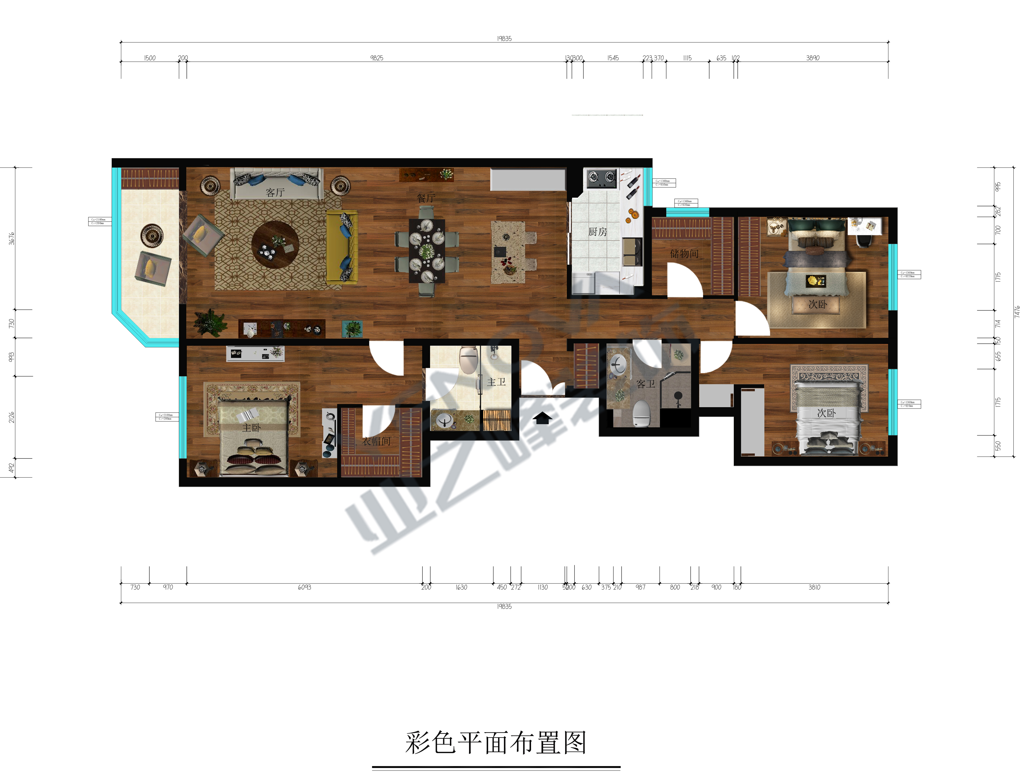 彩色平面部署图