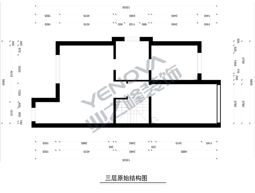 三层原shi户型图