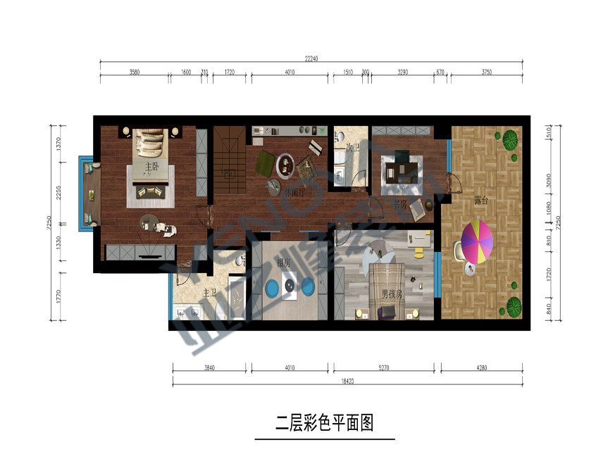 二层平面部署图