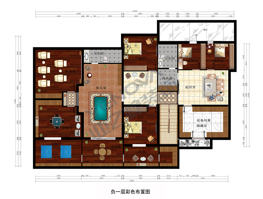 地下彩色平面部署图