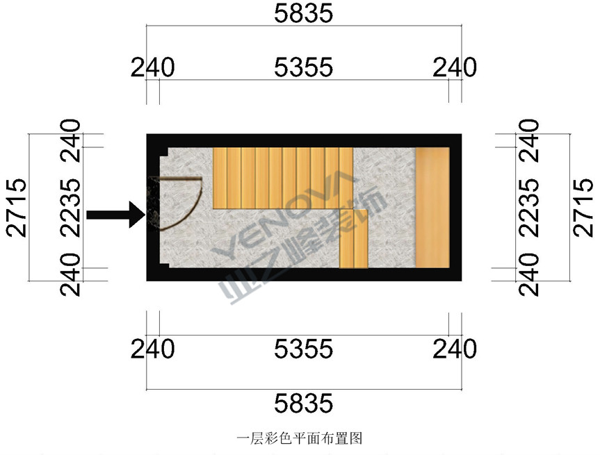 一层彩色平面布置图