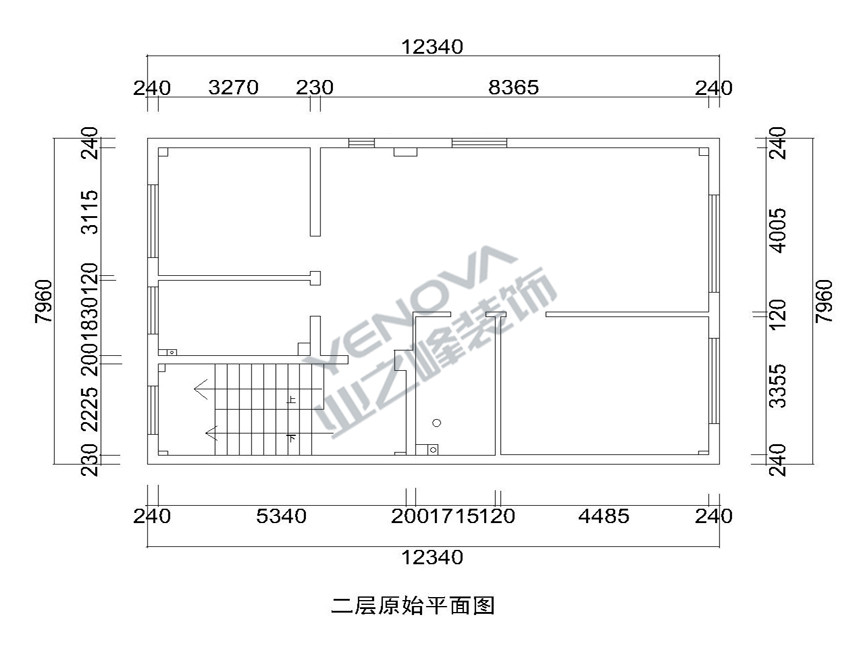 二层原始平面图