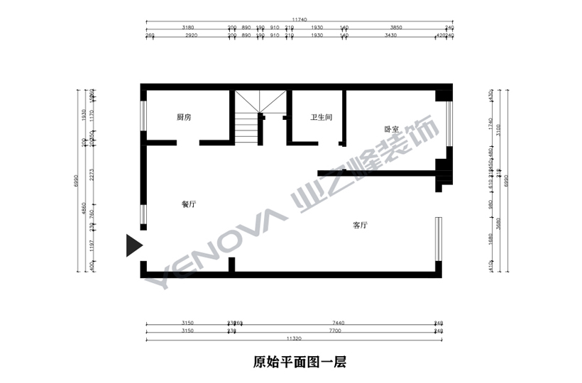 一层原始平面图