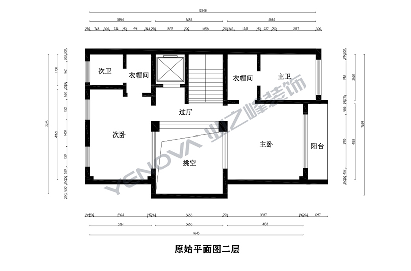 二层原始平面图