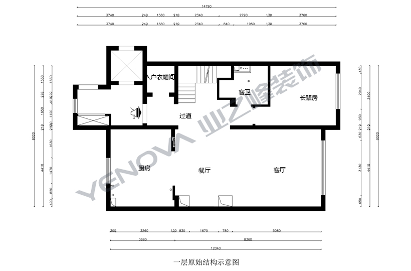 一层原始平面图