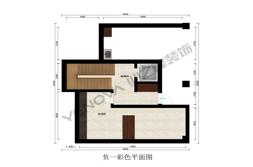 地下一层彩平图