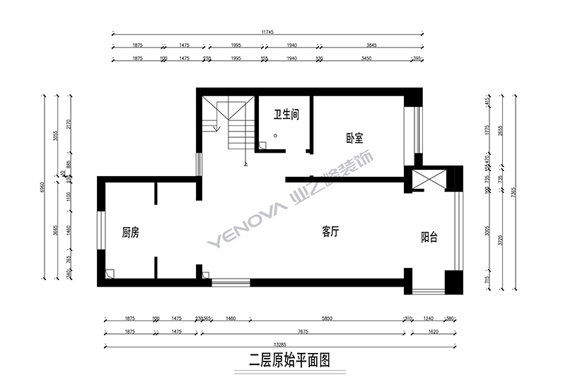 二层原始平面图