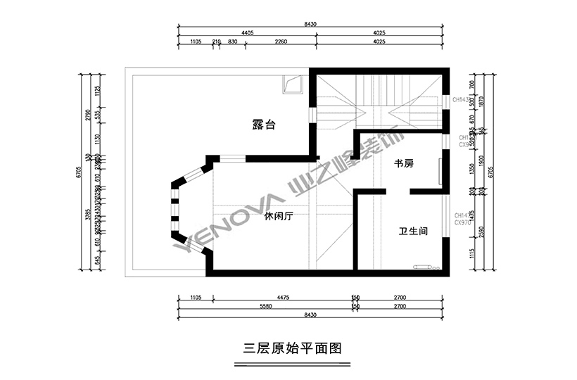 三层原shi平面图