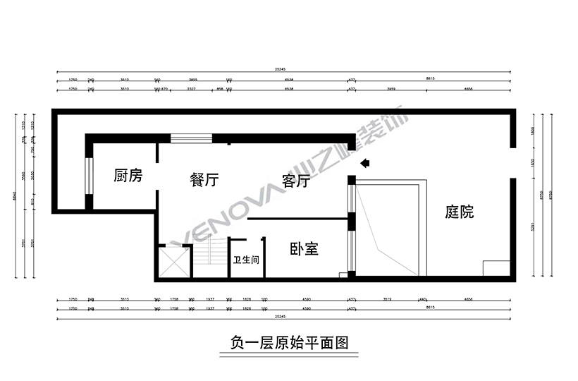 一层原始平面图