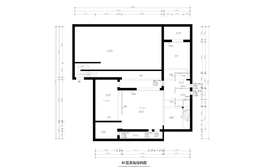 地下一层原始平面图