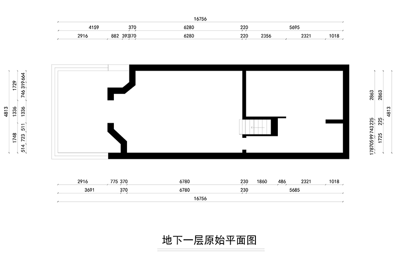 地下一层原始平面图