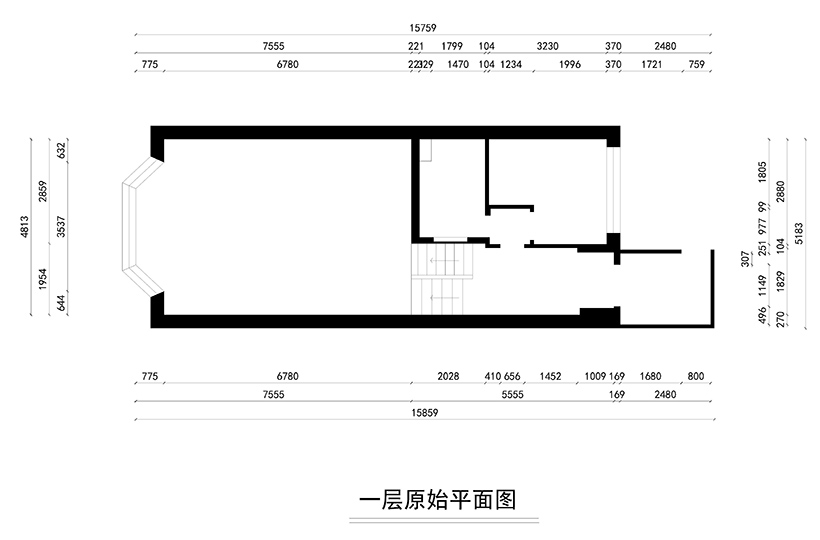 一层原始平面图