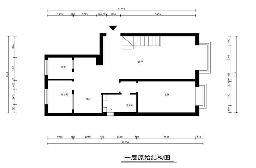 一层原始平面图