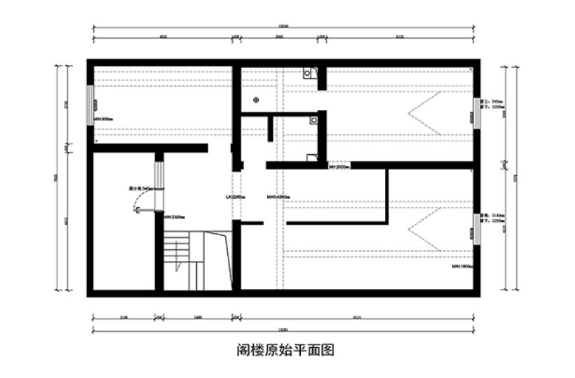 二层原始平面图