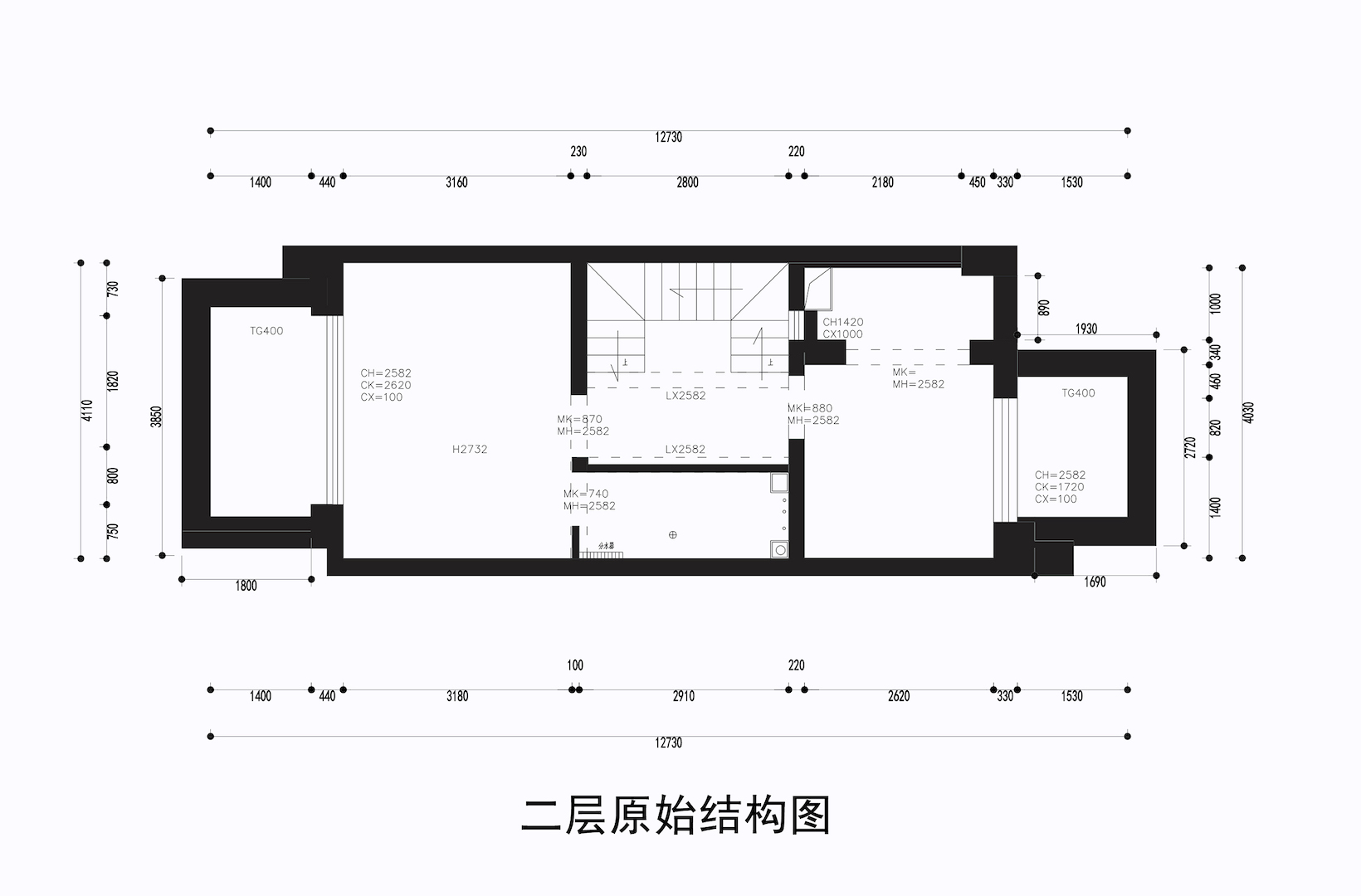 二层原shi结构图