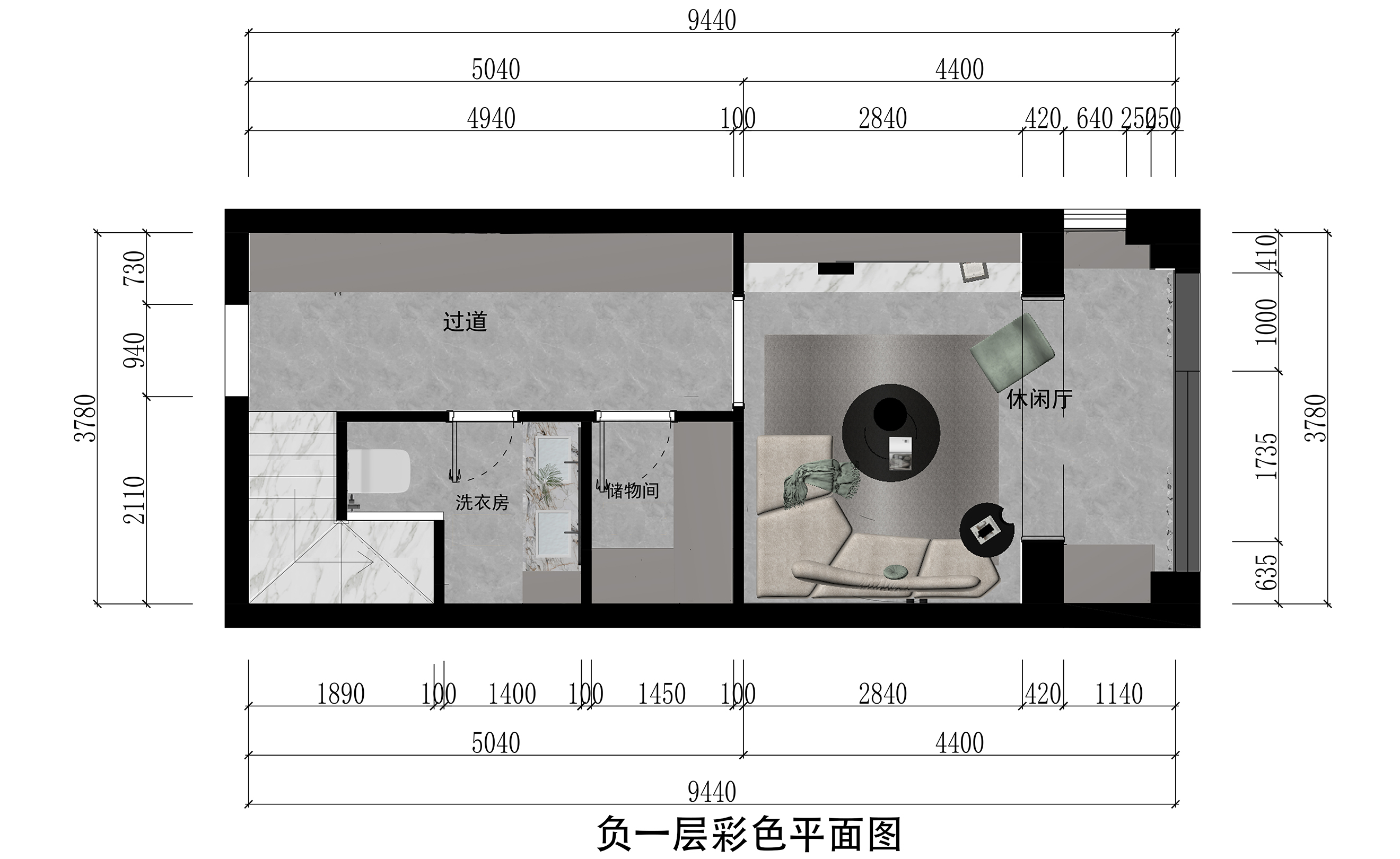 负一层彩平图