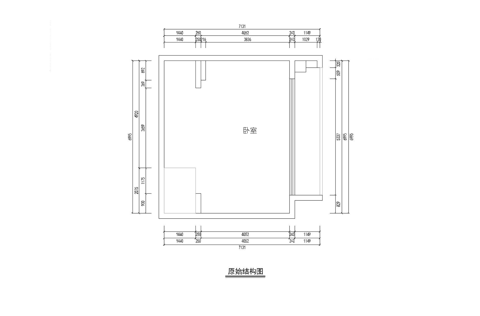 七层原始户型图