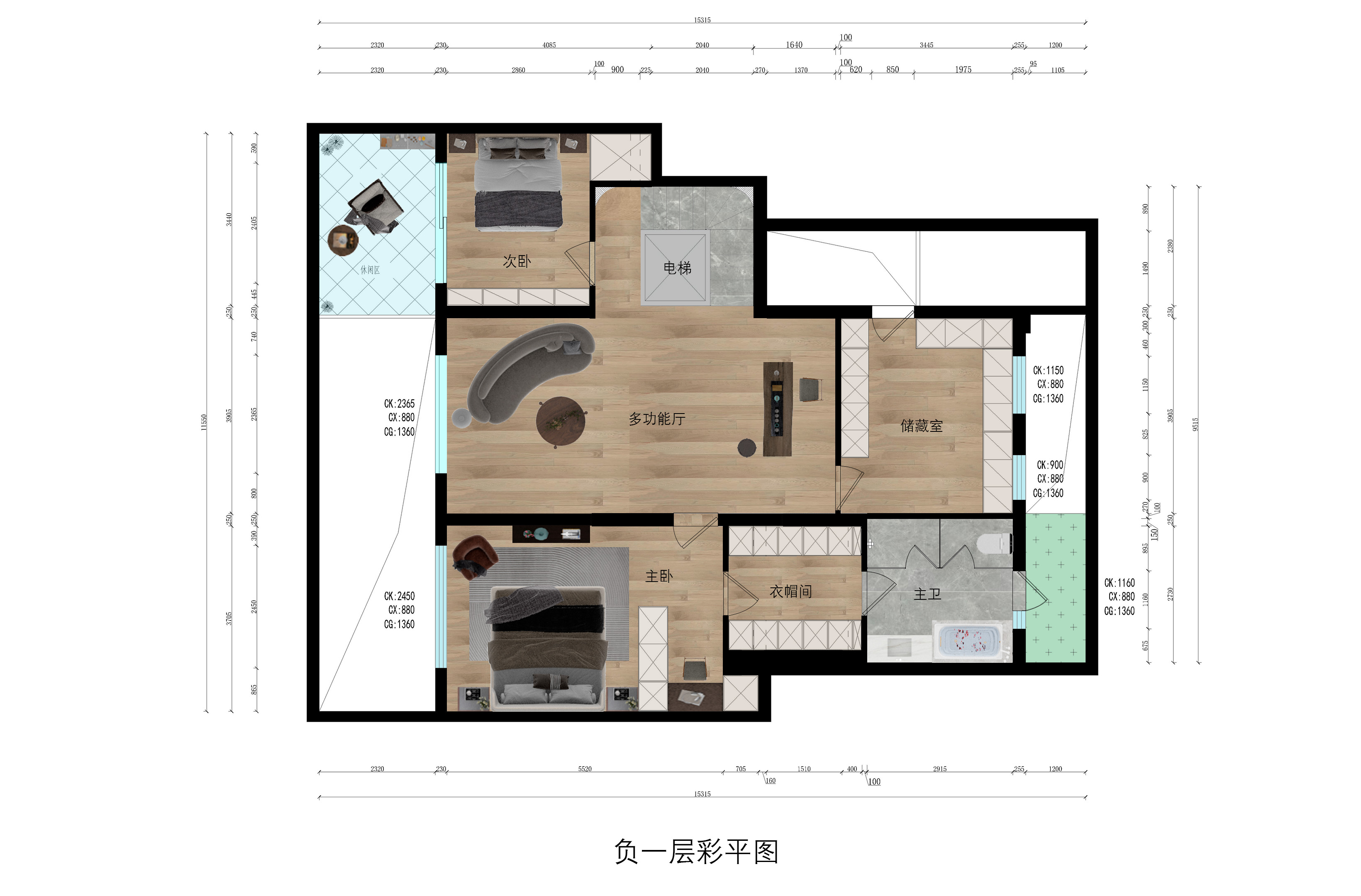 负一层彩平图